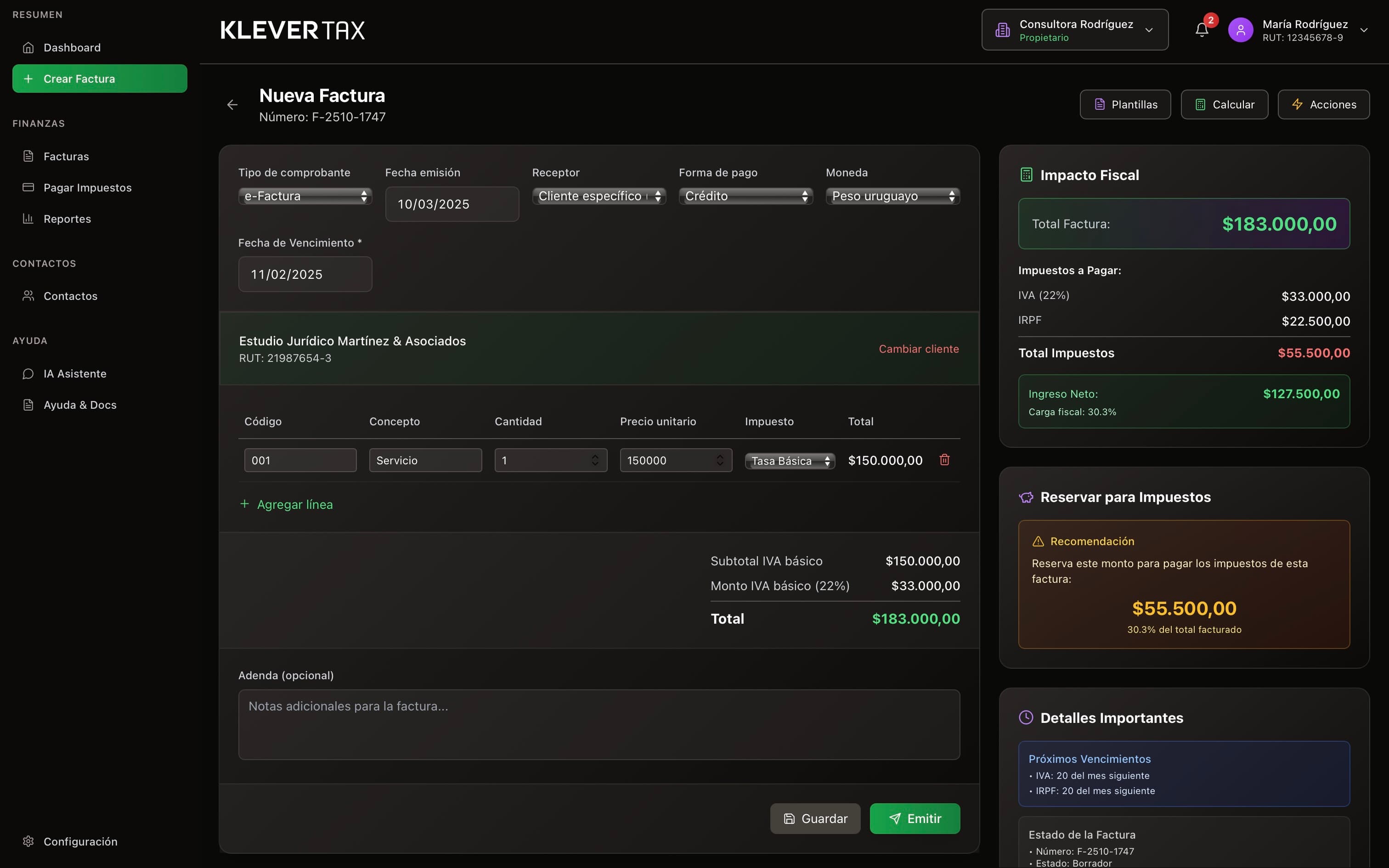 Facturación electrónica Klever Tax